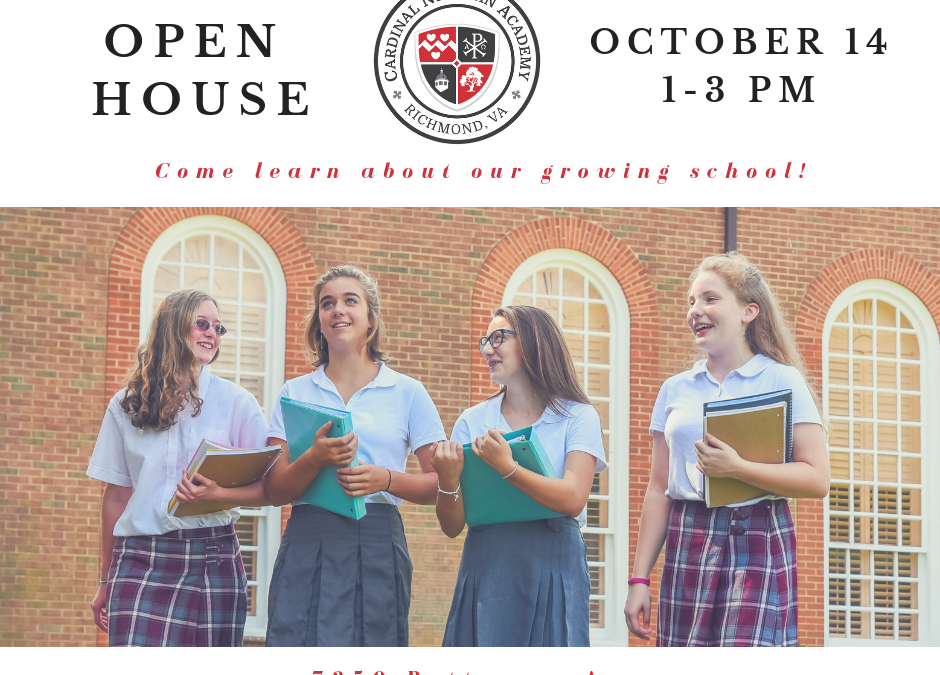 Admissions Open House October 14 from 1-3pm